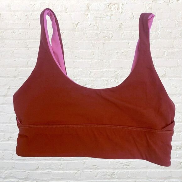 Lululemon Align Reversible Bra 8 Light Support Smoky Red Pink Blossom - Picture 9 of 14